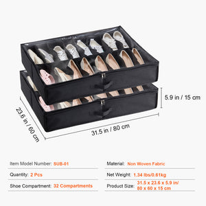 Underbed Shoe Storage Organizers 2 Pack – main product view