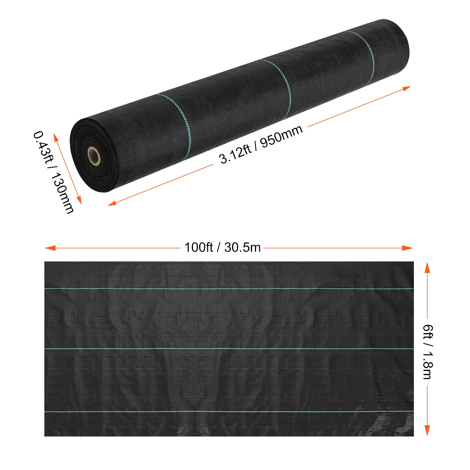 Heavy Duty Weed Barrier Fabric 3 x 50 ft – additional product view