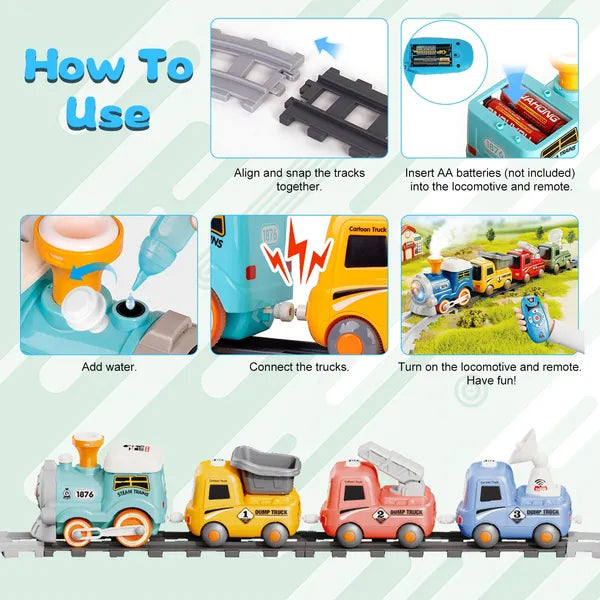 Electric Train Set with Smoke, Lights, Sound & Remote Control – additional product view 10