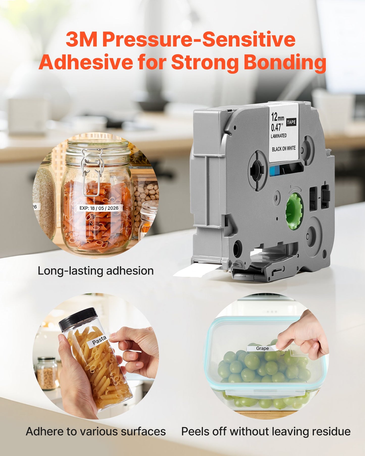 6-Pack 12mm Label Maker Tape – additional product view