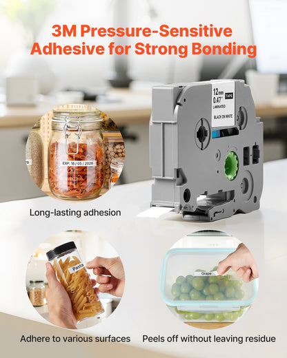 6-Pack 12mm Label Maker Tape – additional product view