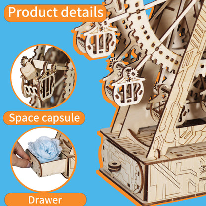 3D Wooden Ferris Wheel Music Box | DIY Puzzle Assembly Kit – additional product view