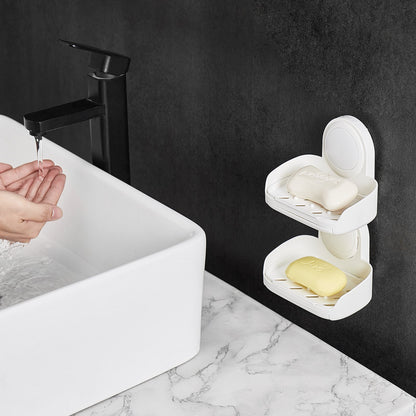 Suction Cup Soap Dish with Drain Tray – main product view