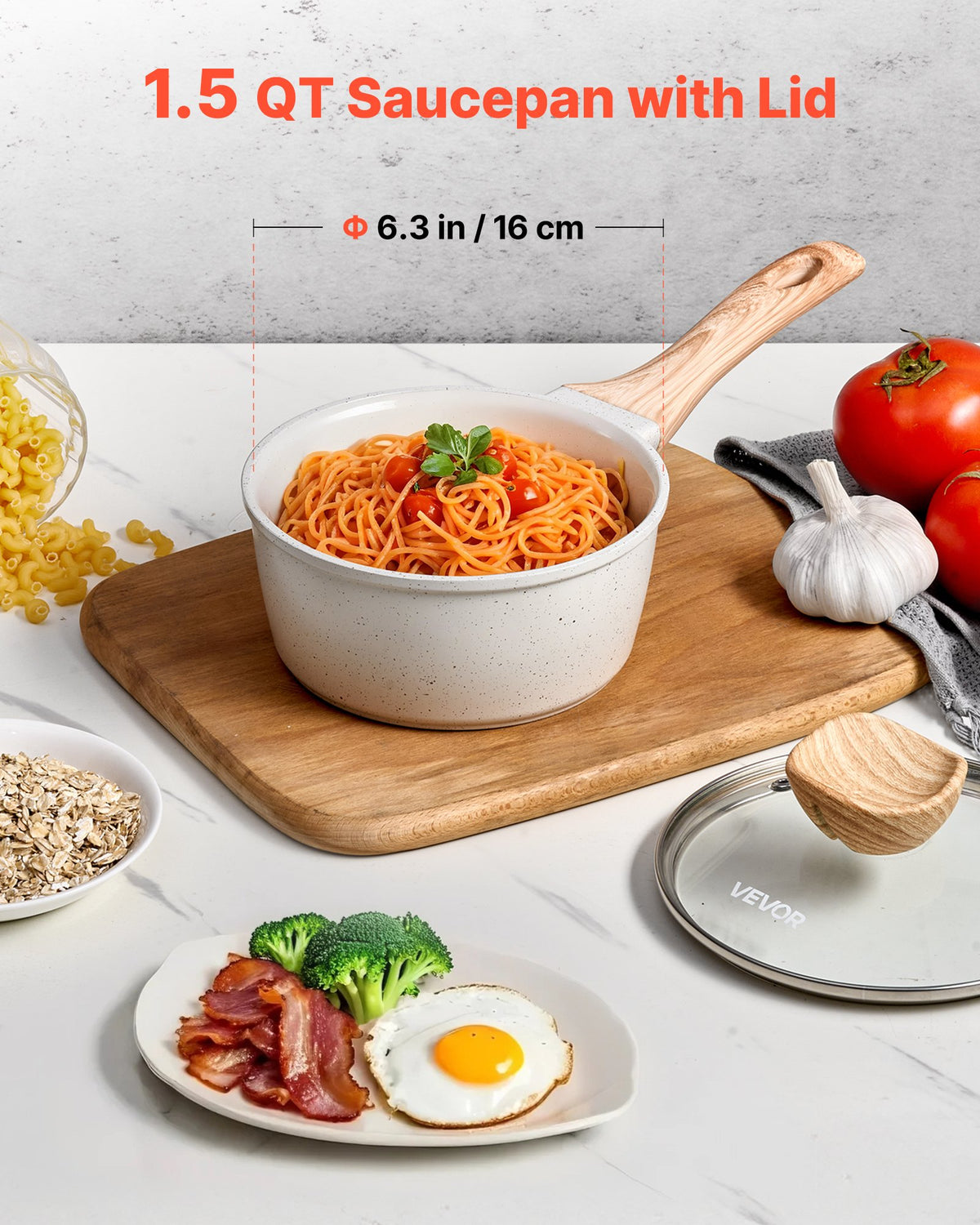 1.5 Qt Nonstick Saucepan with Glass Lid – alternate product view