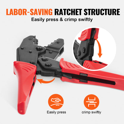 Ratcheting Crimping Tool Set AWG 22-10 – additional product view
