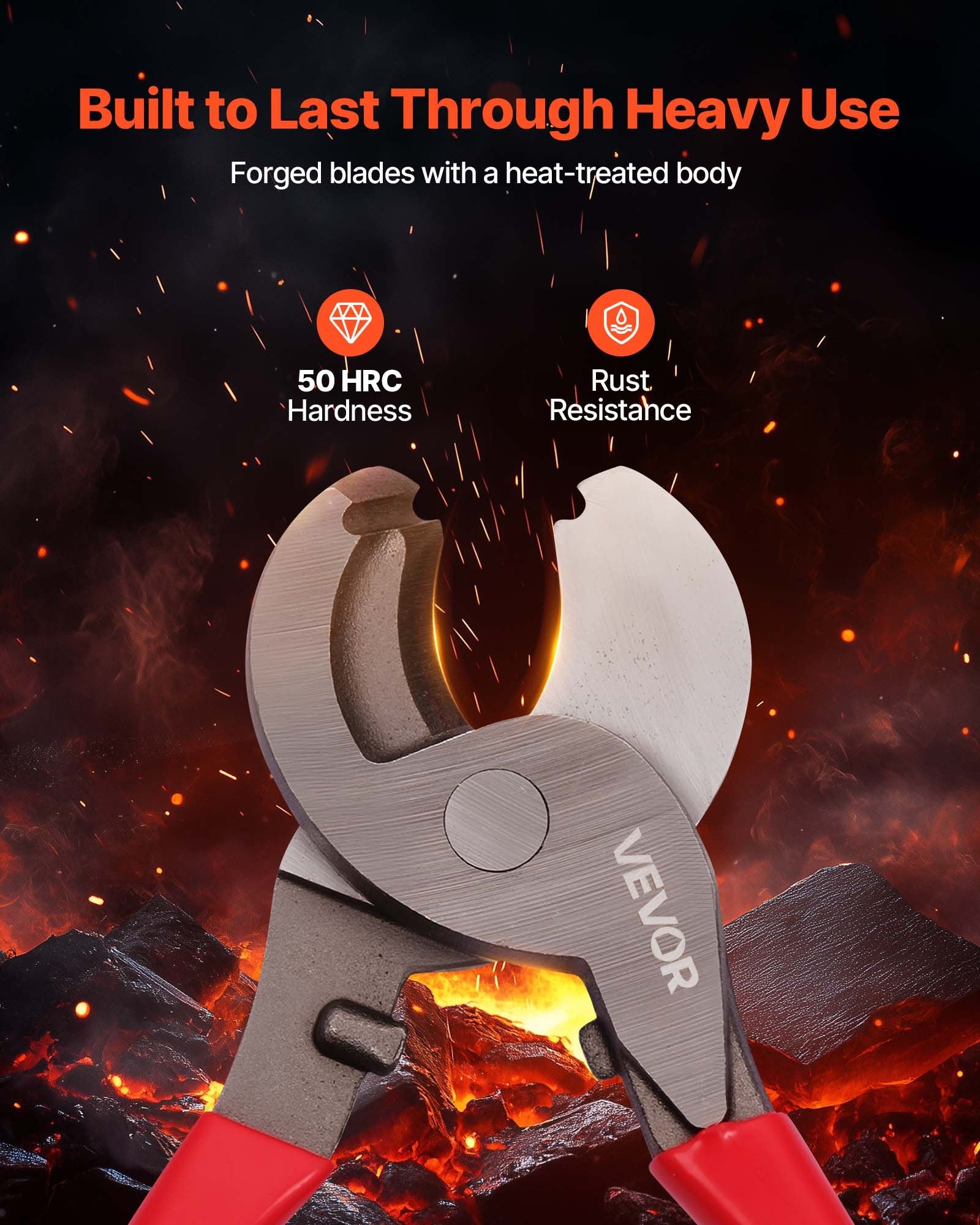 9-1/4" High-Leverage Cable Cutter for Copper & Aluminum Wire – product detail view