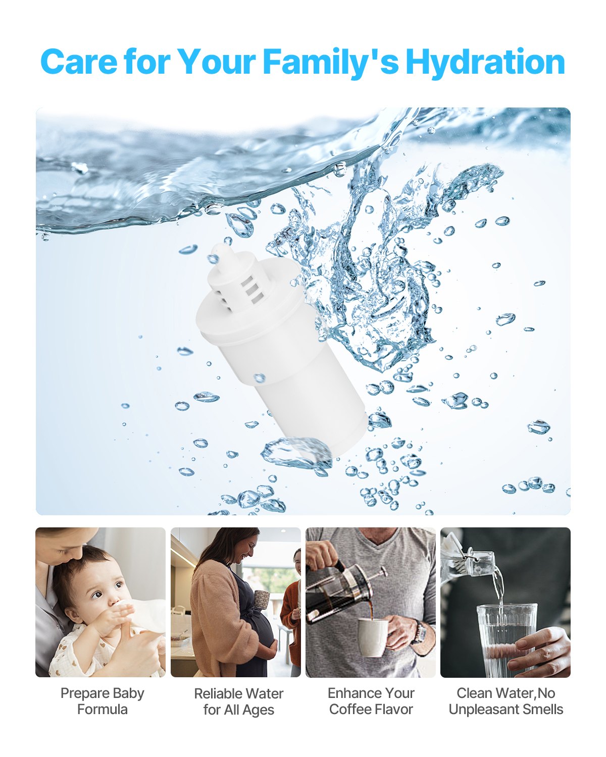 3-Pack Pitcher Water Filter Replacements – product detail view