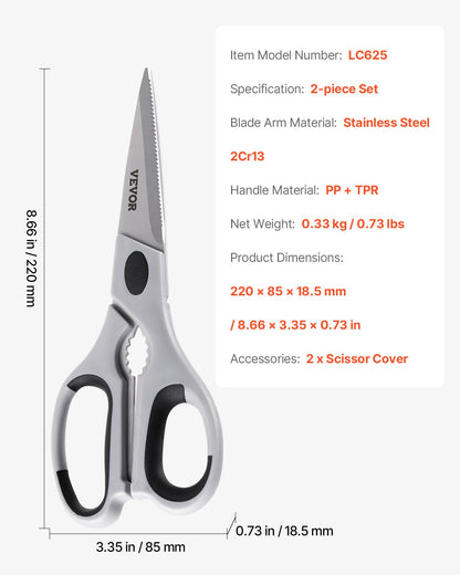 2-Pack Stainless Steel Kitchen Scissors – additional product view