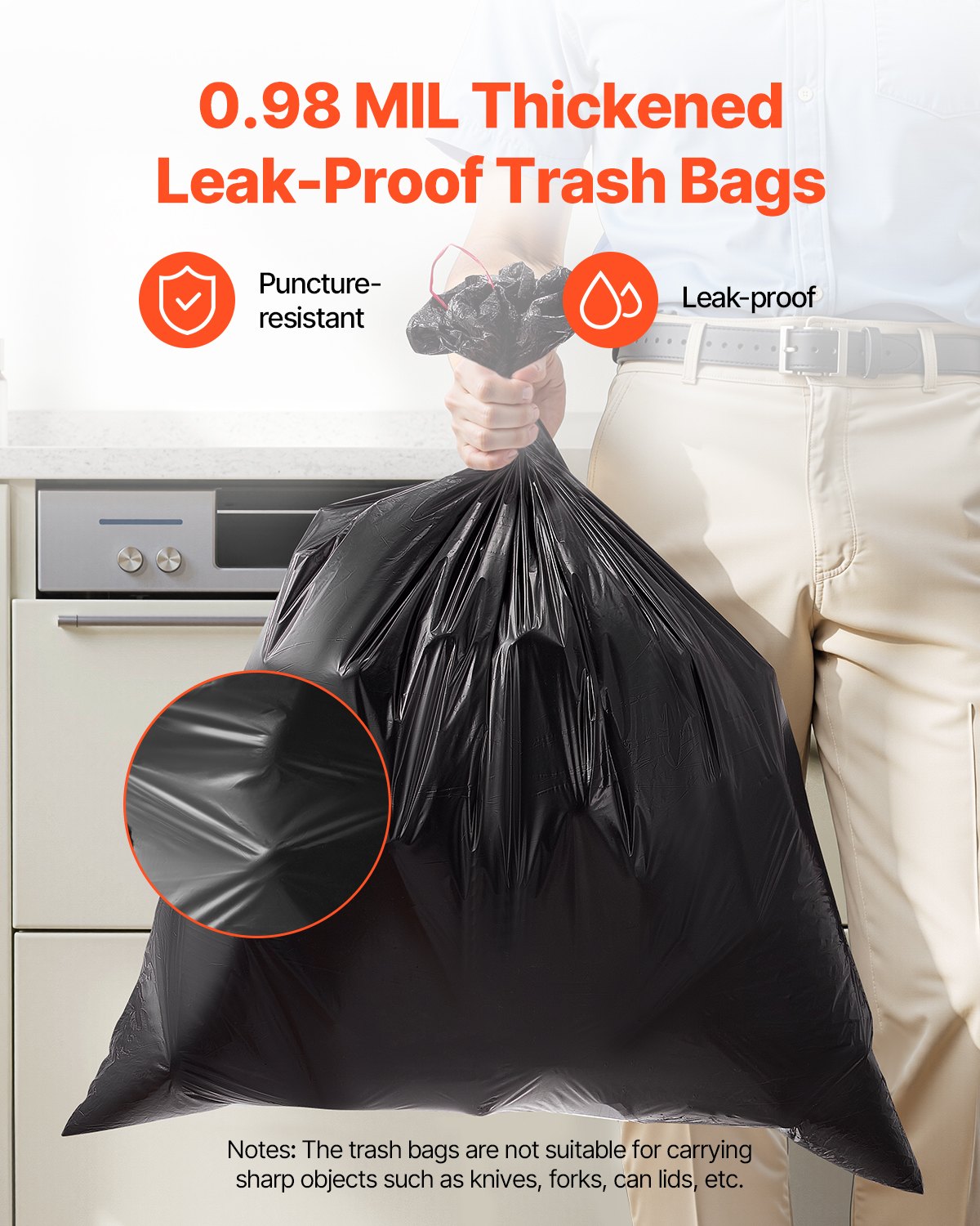 30 Gallon Drawstring Trash Bags, 50 Count – main product view