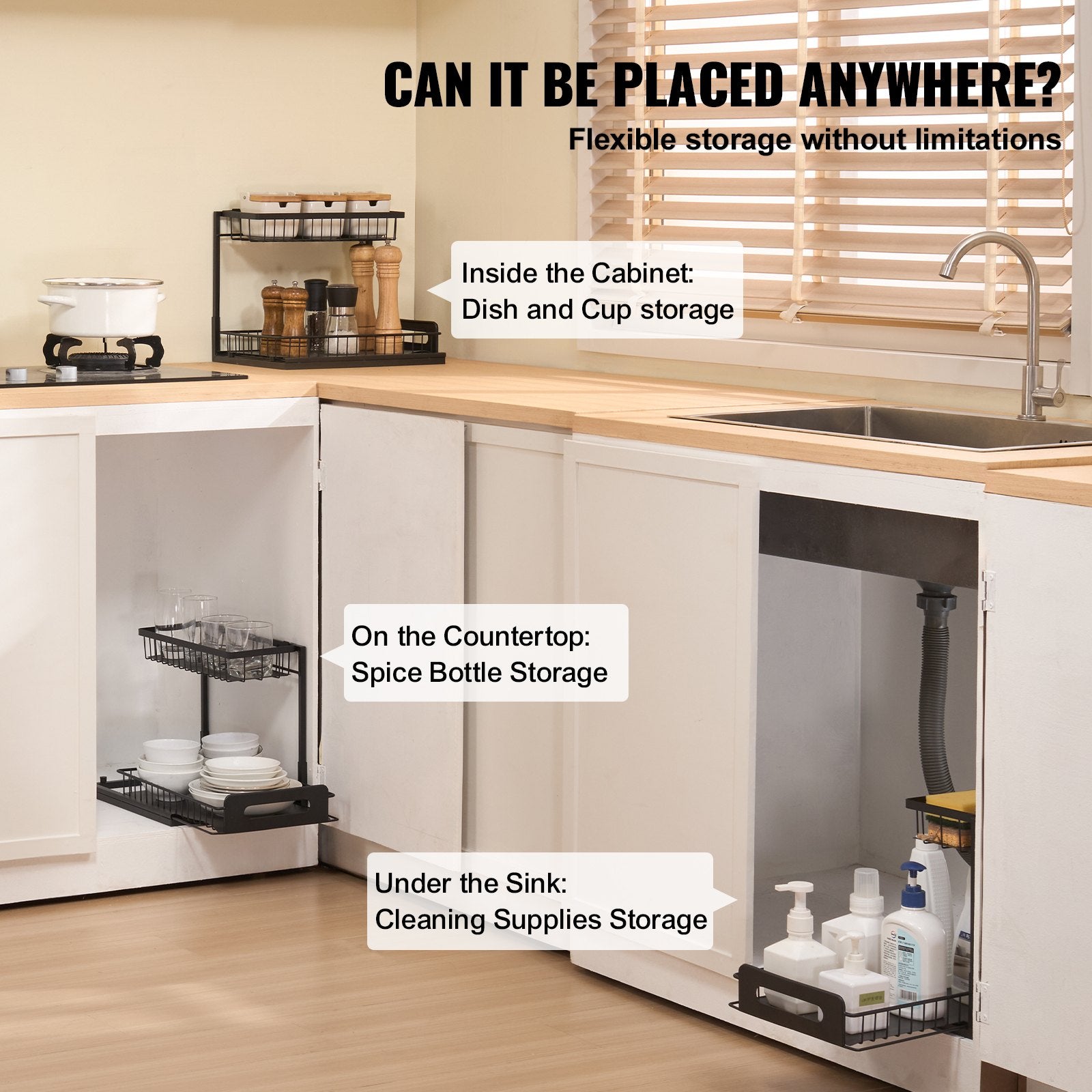 2-Tier Pull-Out Under Sink Organizer – product detail view
