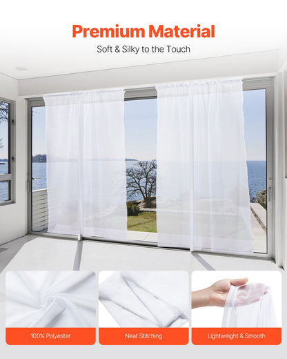 Sheer Curtains 52 x 84 in, 2 Panels – product detail view