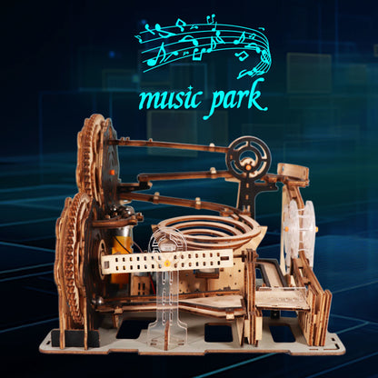 3D Wooden Whale Music Box Puzzle | Handmade DIY Model Kit – product detail view