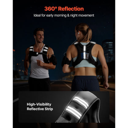 10 lb Weighted Vest for Training & Running with Reflective Stripe – in-use product view 5