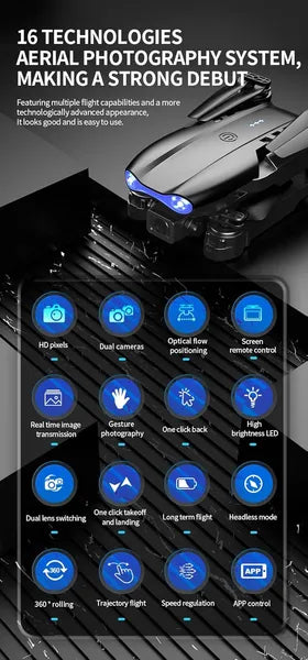 E99 Pro Drone with Screen Controller & Obstacle Avoidance – product detail view