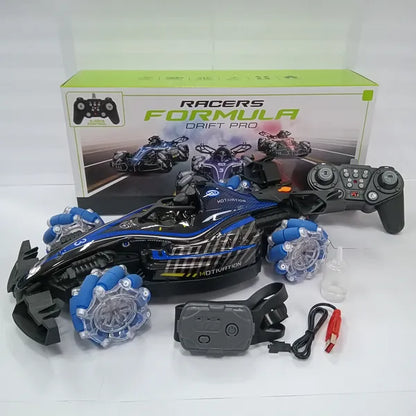 F1 Style Remote Control Car with Music, Lights & Spray Tail – alternate product view