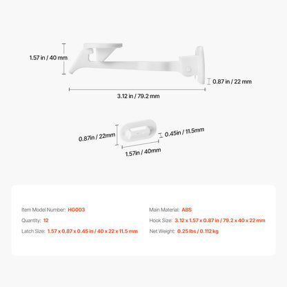 Child Safety Cabinet Locks 12 Pack – alternate angle