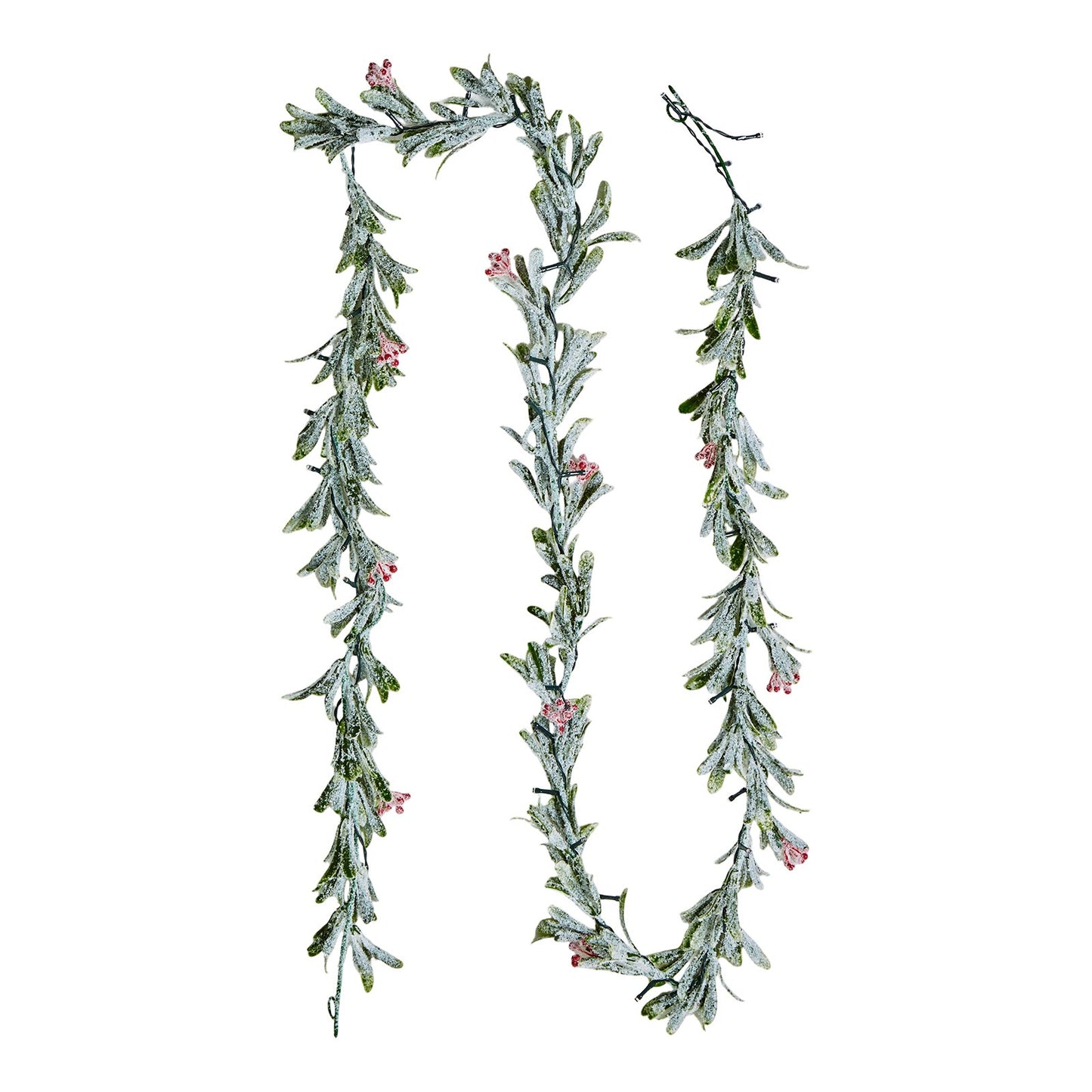 9 ft Lighted Christmas Garland with Berries, Olive Leaves & Vines – main product view