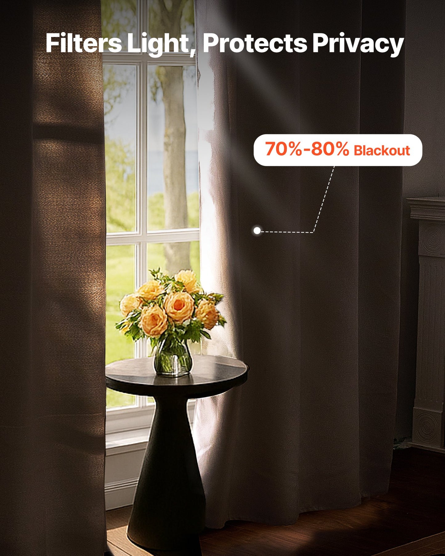Blackout Curtains 52 x 84 in, 2 Panels – alternate product view