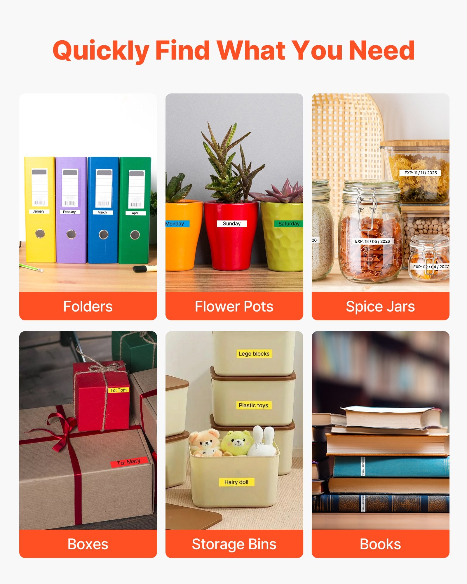 6-Pack 12mm Label Maker Tape – product presentation