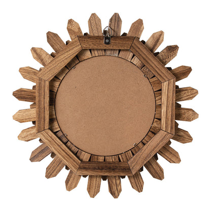 12 in Rustic Wood Wall Mirror – main product view