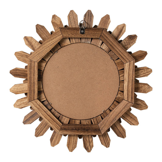 12 in Rustic Wood Wall Mirror – main product view
