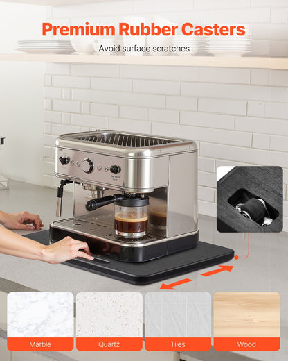 13 x 16 in Appliance Sliding Tray for Coffee Maker, Black – in-use product view 5
