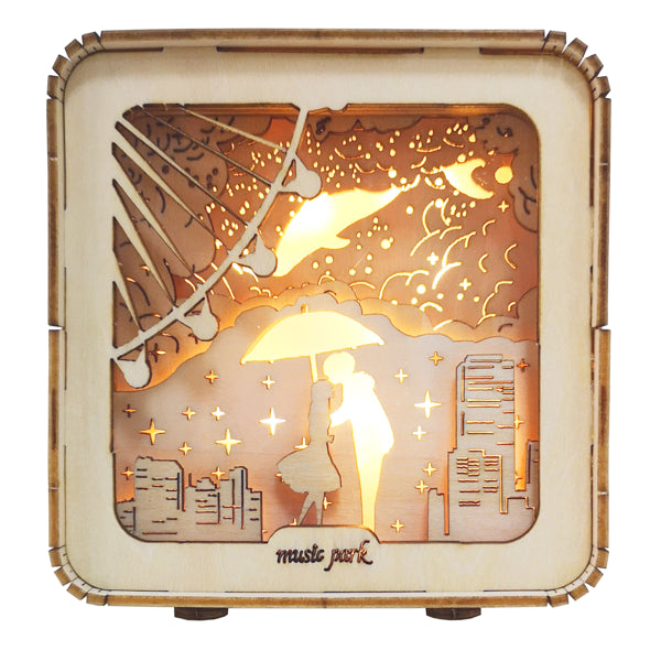 3D Wooden Love Puzzle Kit with Night Light | DIY Model Age 14+ – in-use product view