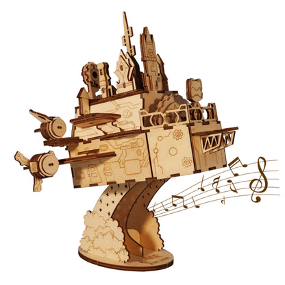 3D Wooden Moving Castle Music Box | DIY Puzzle Model Kit – in-use product view