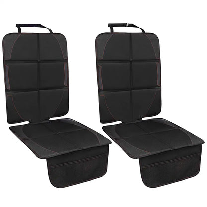 2-Pack Car Seat Protector Mats with Padding & Mesh Pockets – in-use product view