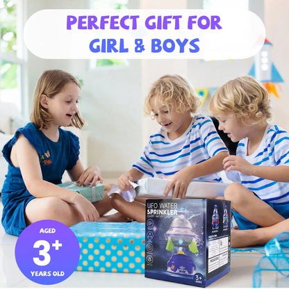 UFO Rocket Sprinkler with LED Lights | Adjustable Summer Toy – product detail view