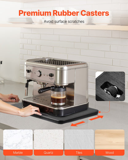 10.5 x 13 in Appliance Sliding Tray for Coffee Maker, Black – in-use product view 5