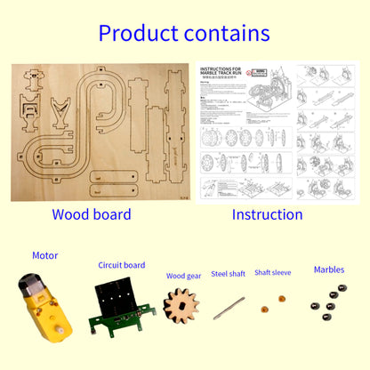 Electric 3D Wooden Marble Run Puzzle | DIY Mechanical Model Kit – additional product view