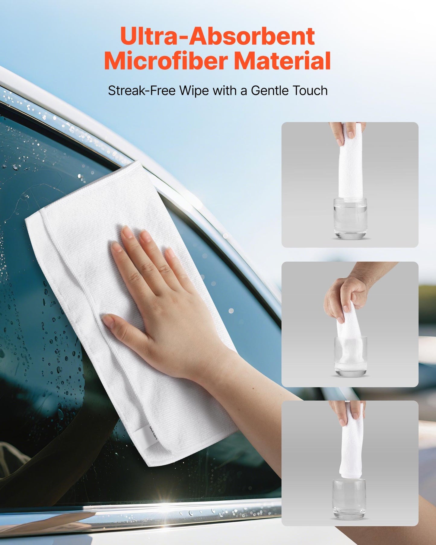 Microfiber Cleaning Cloths 50 Pack, 12 x 12 in – additional product view