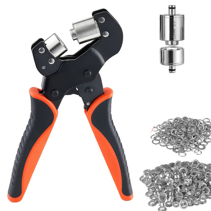 1/2" Grommet Tool Kit with 500 Silver Eyelets, Pliers & Hole Punch – main product view