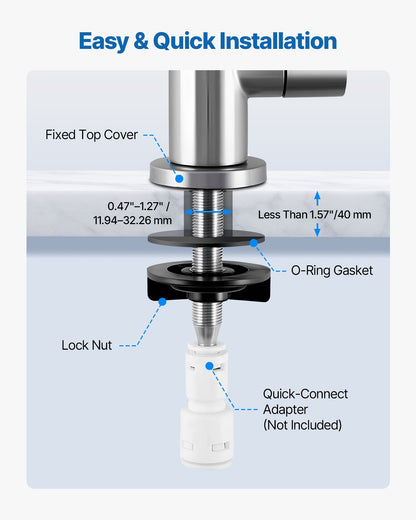 Brushed Nickel Drinking Water Faucet – alternate angle