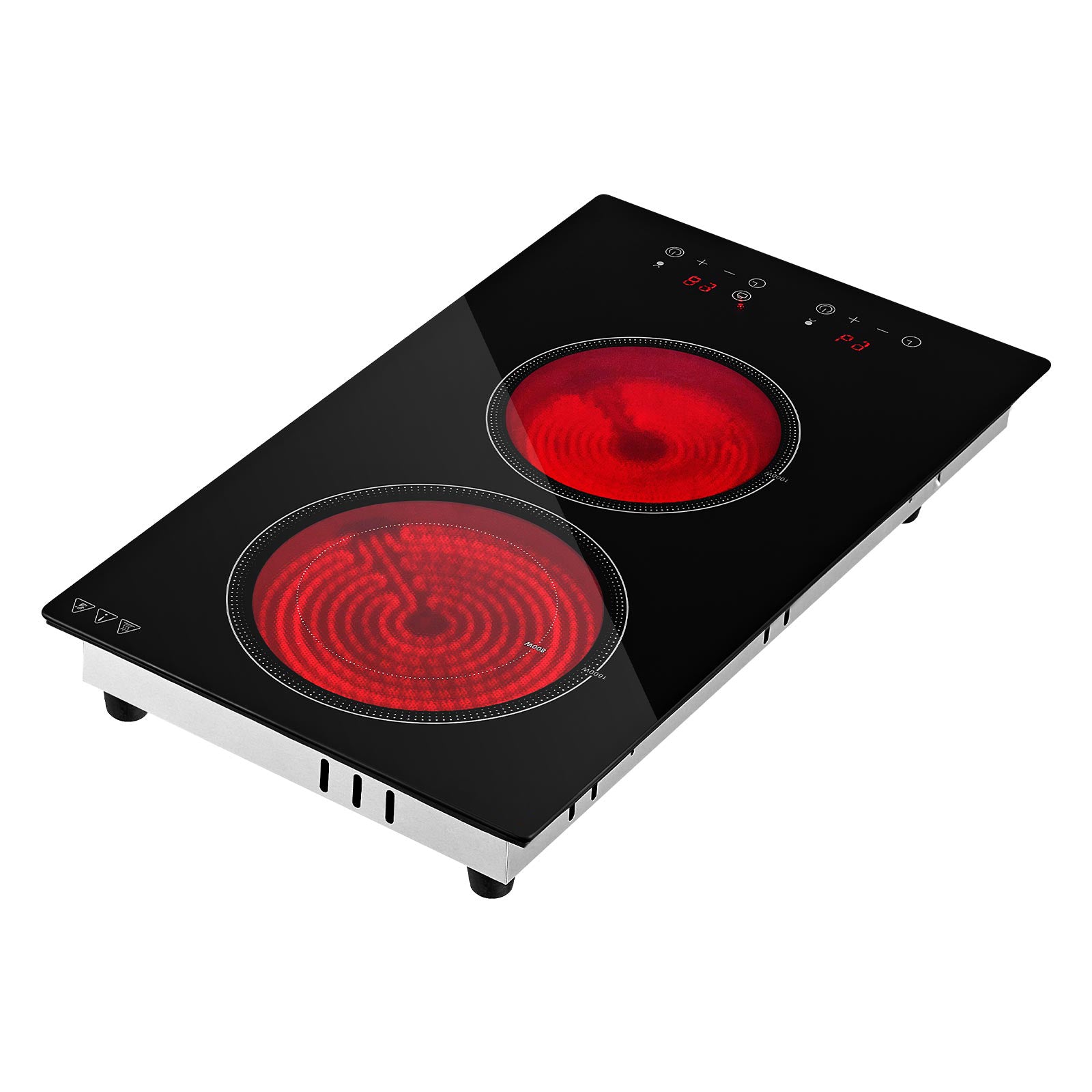 12" 2-Burner 1800W Electric Cooktop, 120V Touch Control – main product view