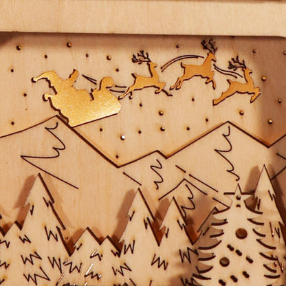 3D Wooden Christmas Puzzle Kit with Night Light | DIY Decor – additional product view