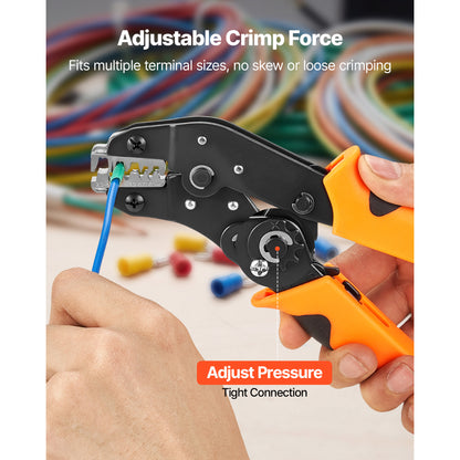 24–12 AWG Ratcheting Wire Crimper with Adjustable Pressure – additional product view