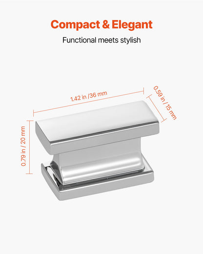 10-Pack 1.42 in Chrome Cabinet Knobs – alternate product view