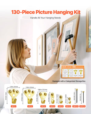 130-Piece Picture Hanging Kit – main product view