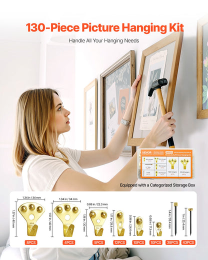 130-Piece Picture Hanging Kit – main product view