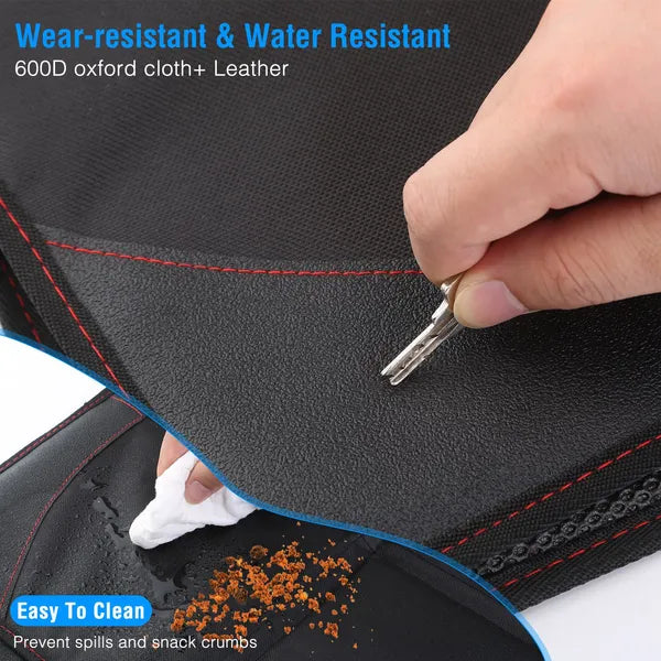 2-Pack Car Seat Protector Mats with Padding & Mesh Pockets – product detail view