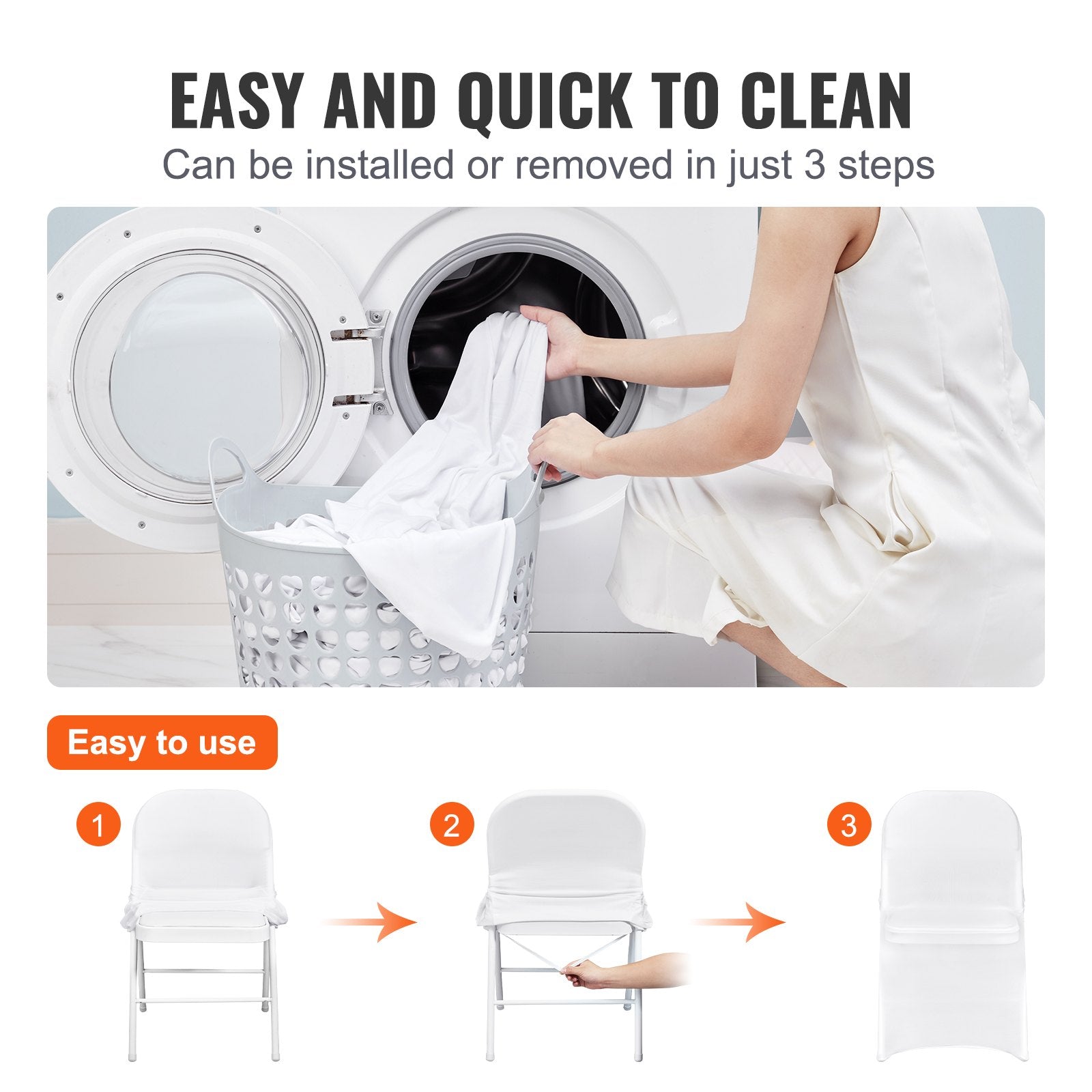 Stretch Spandex Chair Covers 12 Pack – alternate product view