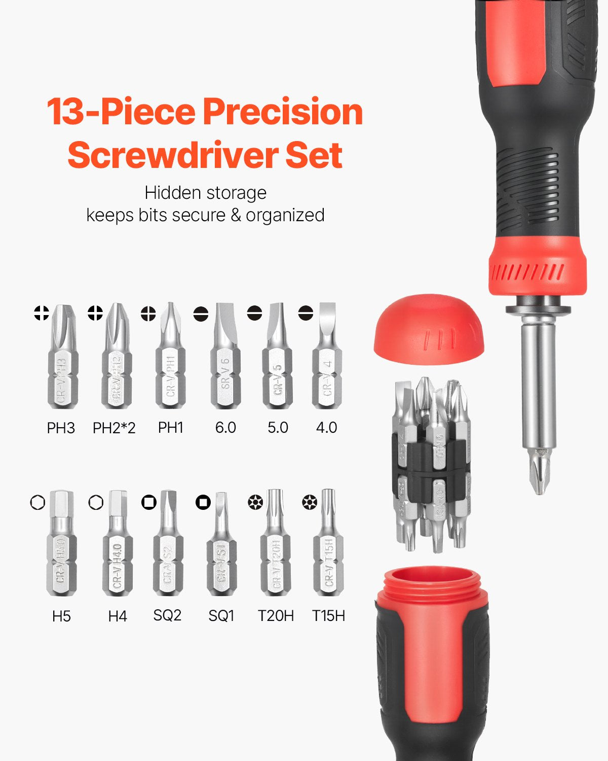 13-in-1 Magnetic Screwdriver and Nut Driver Set – alternate product view