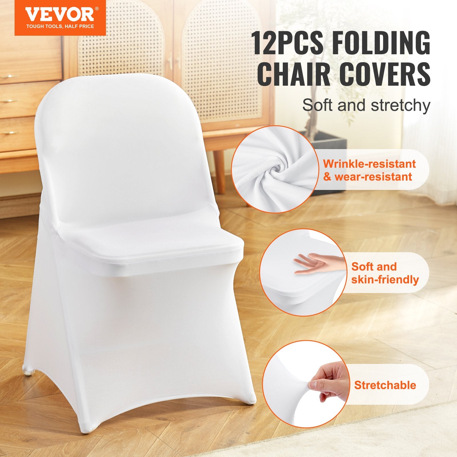 Stretch Spandex Chair Covers 12 Pack – main product view