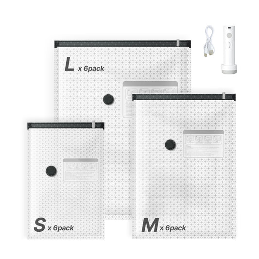 18-Pack Vacuum Storage Bags with Electric Pump & Charging Cable – main product view