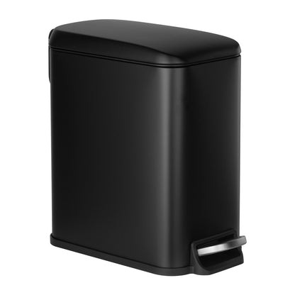 Slim 6L Bathroom Trash Can with Step Pedal, Soft-Close Lid and Removable Inner Bin – additional product view