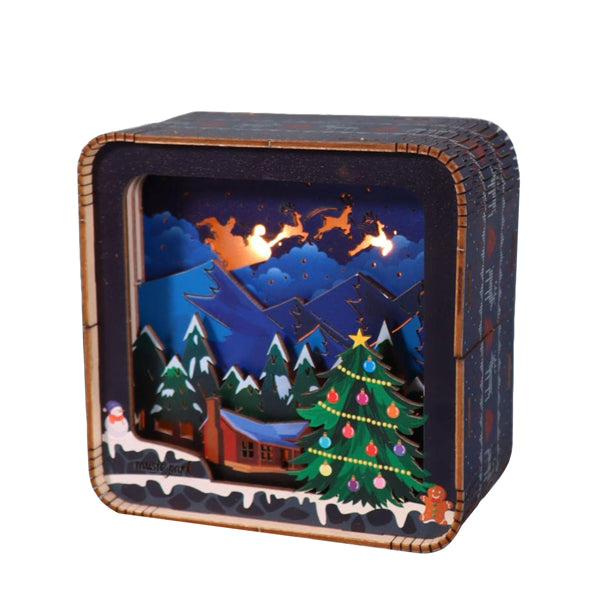 3D Wooden Puzzle Model Kit with Night Light | DIY Desk Decor – in-use product view