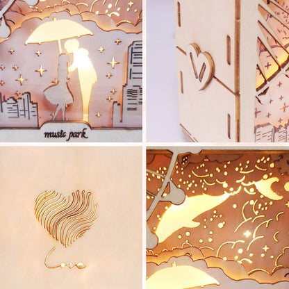 3D Wooden Cat Puzzle Kit with Night Light | DIY Model Age 14+ – additional product view