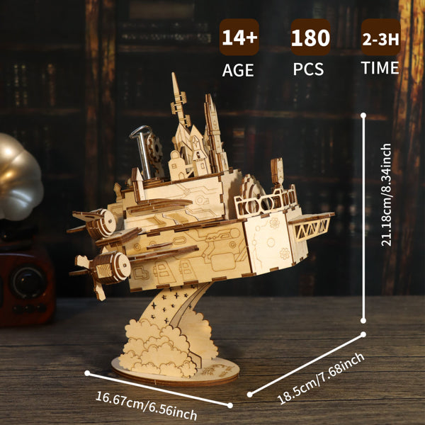 3D Wooden Moving Castle Music Box | DIY Puzzle Model Kit – additional product view